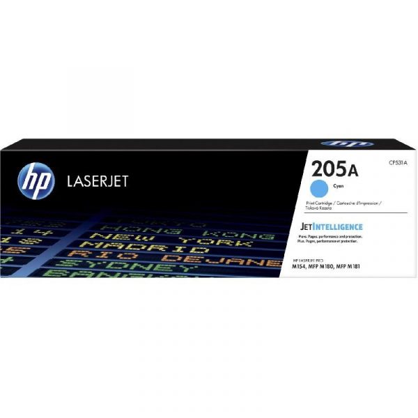 خرطوشة HP 205A لطابعات LaserJet مسحوق حبر سماوي أصلية [ CF531A ]