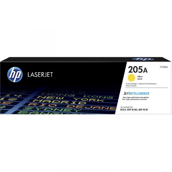 خرطوشة HP 205A لطابعات LaserJet مسحوق حبر أصفر أصلية [ CF532A ]