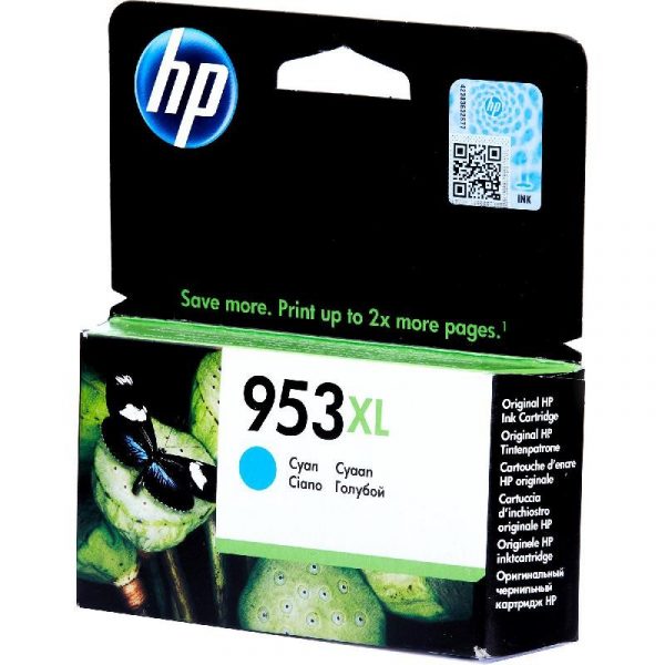 خرطوشة طباعة حبرية HP 953XL‏ أصلية سماوية عالية الإنتاجية - F6U16AE